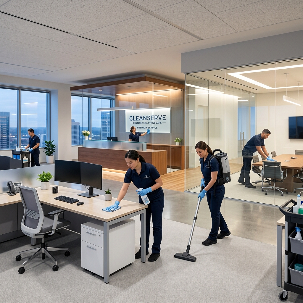 A clean and professional office workspace ready for business